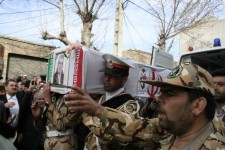 مراسم تشیع پیکر مطهر شهید جهانشاه صادقی در هرسین+تصویر