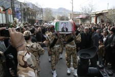 پیکر مطهر شهید جهانشاه صادقی در هرسین تشیع شد