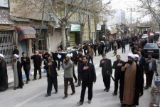 مراسم عزاداری شهادت حضرت فاطمه زهرا (س) در هرسین برگزار شد