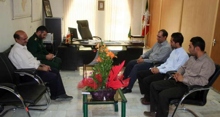 دیدار فرمانده سپاه ناحیه هرسین با سرپرست جدید جهاد کشاورزی شهرستان