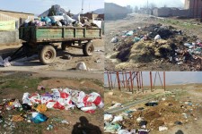 قطب صنعتی شرق استان کرمانشاه در تسخیر زباله ها/ زخم پراکندگی زباله ها بر چهره چهر 