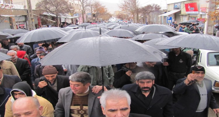 راهپیمایی نمازگزاران هرسین علیه جنایات رژیم سفاک آل سعود 