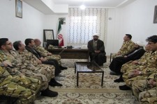 دیدار فرمانده و جمعی از پرسنل تیپ 281زرهی مستقل بیستون با امام جمعه هرسین