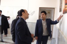 افتتاح نمايشگاه كتاب و نقاشي با مضمون انقلاب اسلامي در دانشگاه آزاد واحد هرسين