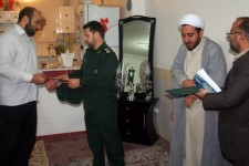 دیدار پرسنل سپاه ناحیه هرسین با خانواده شهید نورعلی پور