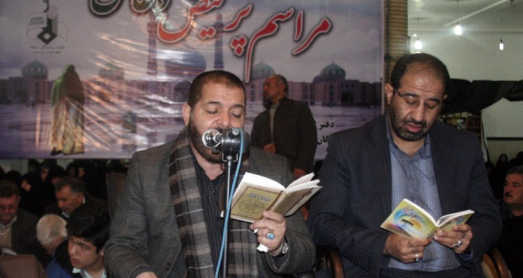 برگزار ی مراسم پرفیض دعای ندبه با مداحی حاج رضا نبوی و حاج مجید جیحون تبار در هرسین +تصویر