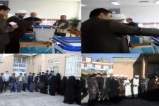 گزارش تصویری از حضور پر شور مردم هرسین در انتخابات