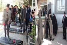 از اعزام کاروان خانواده شهدا و ایثارگران به مناطق عملیاتی تا غبارروبی و گلباران مزار شهدا +تصویر