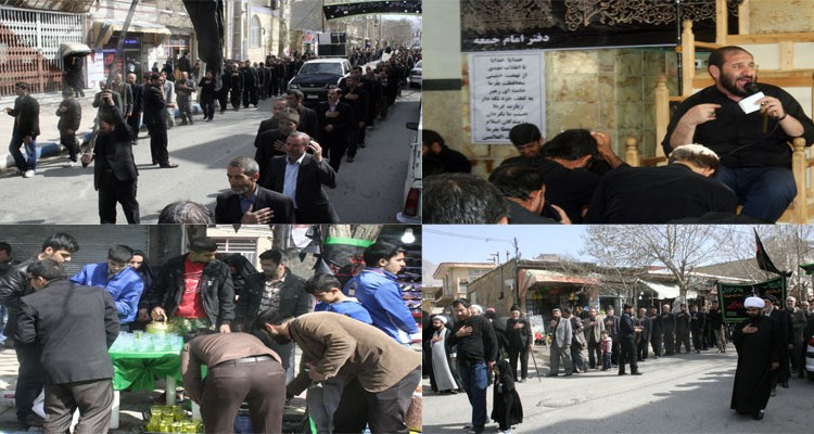 مراسم عزاداری شهادت حضرت زهرا (س) در هرسین+ تصاویر 