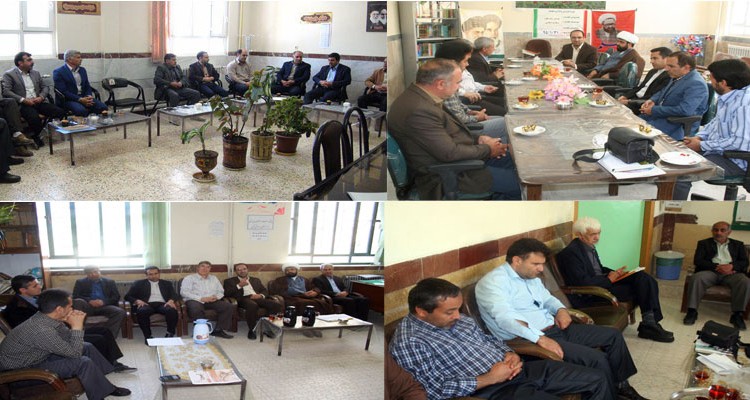 حضور مسئولین شهرستان هرسین در مدارس و تبریک هفته معلم+تصویر