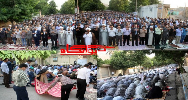 نماز عید سعید فطر در شهرستان هرسین به امامت حجت الاسلام باقری اقامه شد