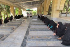 بانوان هرسینی مزار شهدای شهرستان را غبارروبی و عطر افشانی كردند