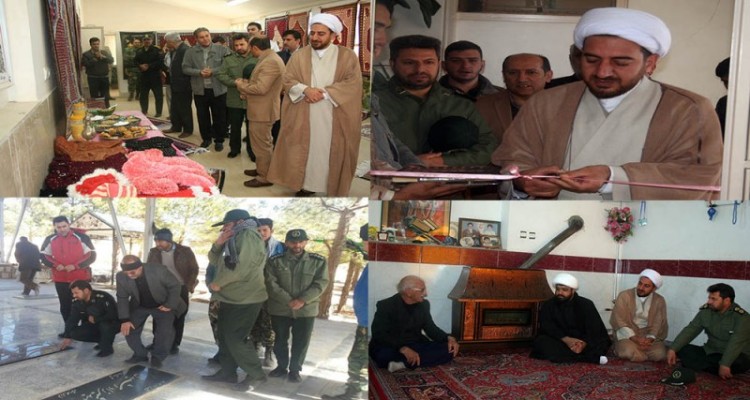 از افتتاح نمایشگاه اقتصاد مقاومتی تا دیدار با خانوده شهدا و غبارروبی و عطر افشانی مزار شهدا