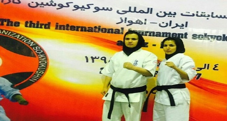 درخشش بانوان کاراته کای هرسینی در مسابقات بین المللی سوکیو کوشین کاراته در اهواز