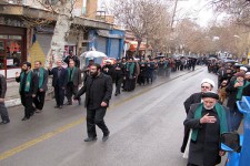 مراسم عزاداری سالروز شهادت حضرت فاطمه زهرا(س) در هرسین برگزار شد+تصویر