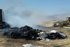  کشنده هوو در مسیر بیستون به کرمانشاه در آتش سوخت 