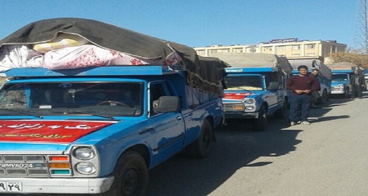 ارسال 10تن کمک های مردمی از هرسین به مناطق زلزله زده استان کرمانشاه