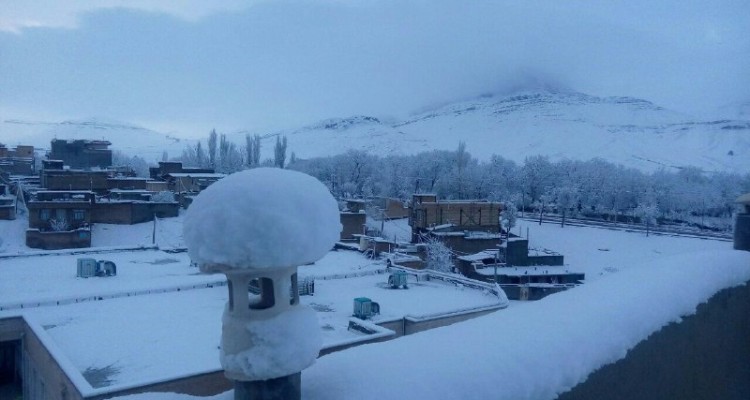 بارش برف هرسین را سفید پوش کرد+عکس و فیلم