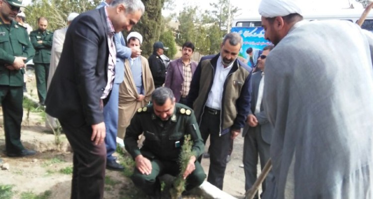 بیش از 150اصله نهال در محوطه سپاه ناحیه هرسین کاشته شد