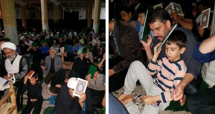 مراسم احیای شب بیست و یکم ماه رمضان در هرسین برگزار شد +تصویر