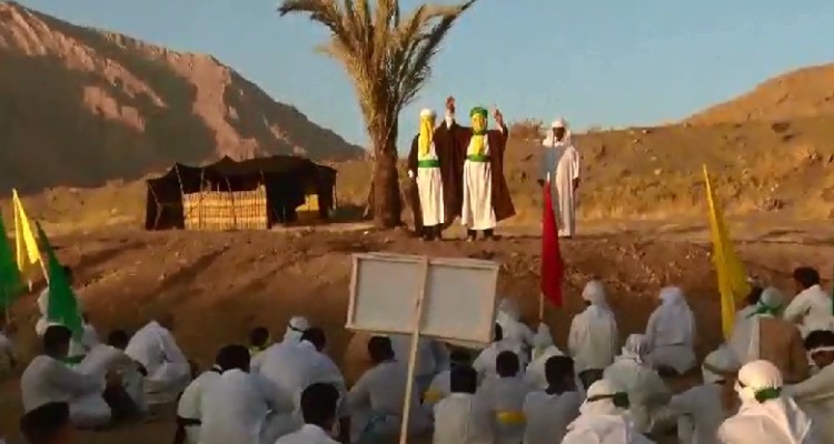 تصاویری از مراسم بازسازی واقعه غدیر در شهرستان هرسین