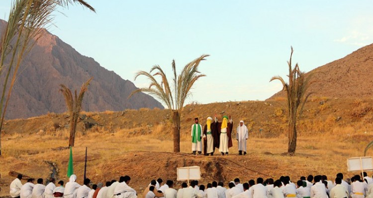 مراسم بازسازی واقعه غدیرخم در هرسین برگزار شد+ تصاویر