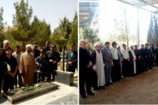 غبار روبی و عطرافشانی مزار شهدا در هرسین انجام شد