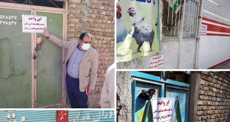 پلمپ مراکز عرضه مرغ زنده در راستای مبارزه و جلوگیری از انتشار کرونا ویروس 