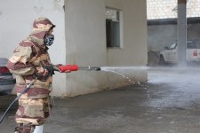 گند زدایی و ضدعفونی 5اداره پرتردد و چند محله در هرسین