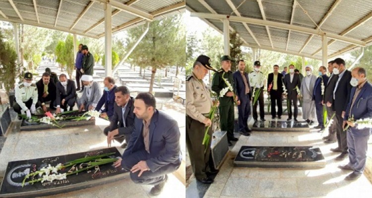 مزار شهدای شهرستان هرسین گلباران شد