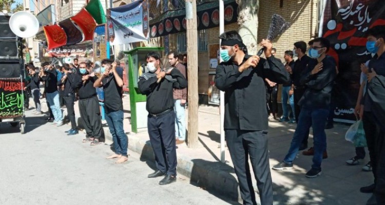 مراسم عزاداری عاشورای حسینی در هرسین برگزار شد+ تصاویر