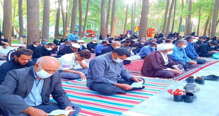 تصاویری از برگزاری دعای ندبه در هرسین