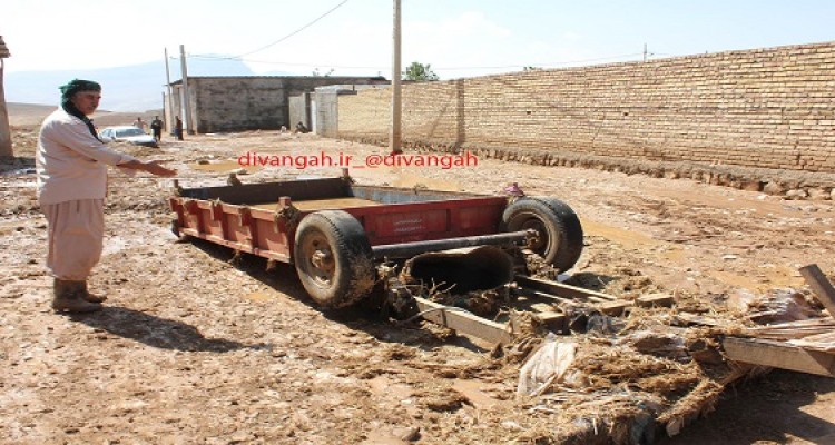 تصاویر از وضعیت بحرانی روستای کهریز در هرسین