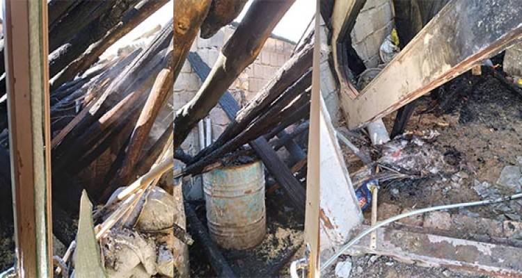 آتش سوزی انبار علوفه در روستای میدان(میان) در هرسین