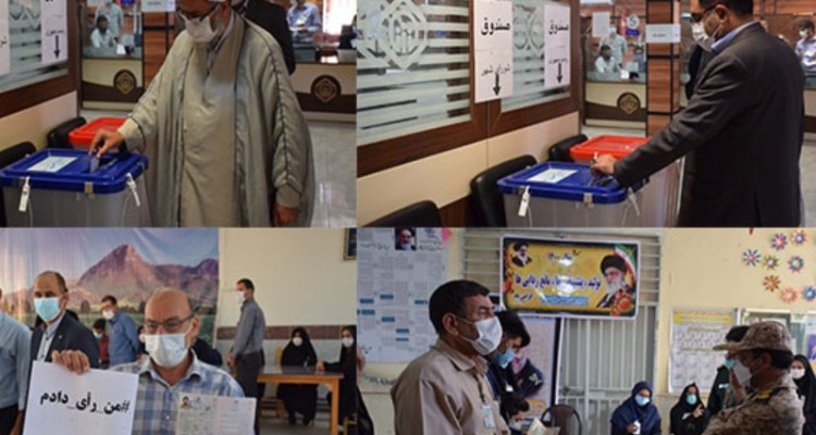 امام جمعه هرسین و اعضای شورای تامین  آرای خود را به صندوق انداختند