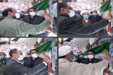 نواختن زنگ انقلاب در دبیرستان دخترانه شهید منصوری هرسین