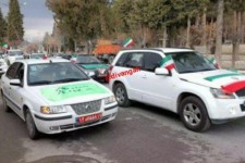 راهپیمایی ۲۲بهمن در قالب رژه موتوری و خودرویی در هرسین برگزار شد