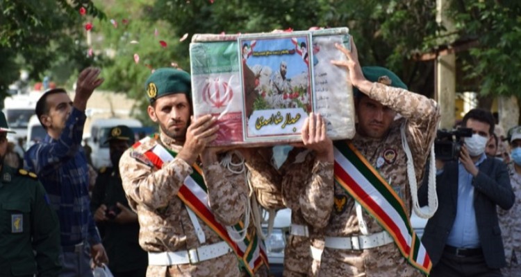 مراسم تشییع و خاکسپاری شهید مدافع امنیت شهید عبدالرضا اسدی در هرسین برگزار شد+تصویر