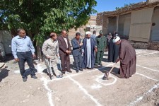 مراسم کلنگ زنی احداث ۶واحد مسکونی مددجویان کمیته امداد در هرسین