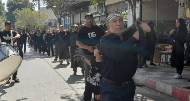 مراسم تاسوعای حسینی در هرسین برگزار شد