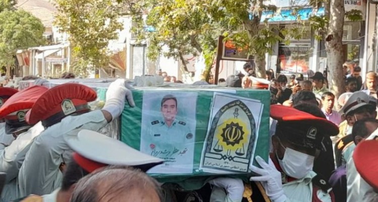 پیکر شهید مظفرمرشدی مرام در هرسین تشییع شد+تصویر