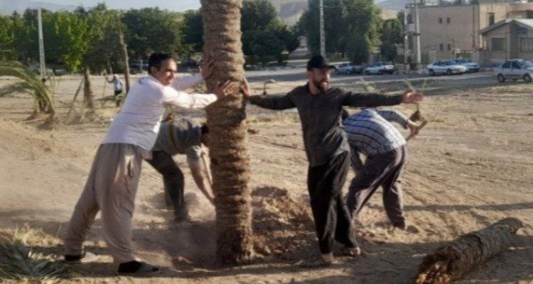 مراحل آماده سازی مراسم بازسازی واقعه غدیر خم در هرسین_تصویر