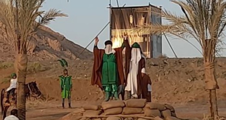 مراسم بازسازی واقعه غدیر خم در هرسین برگزار شد_تصویر