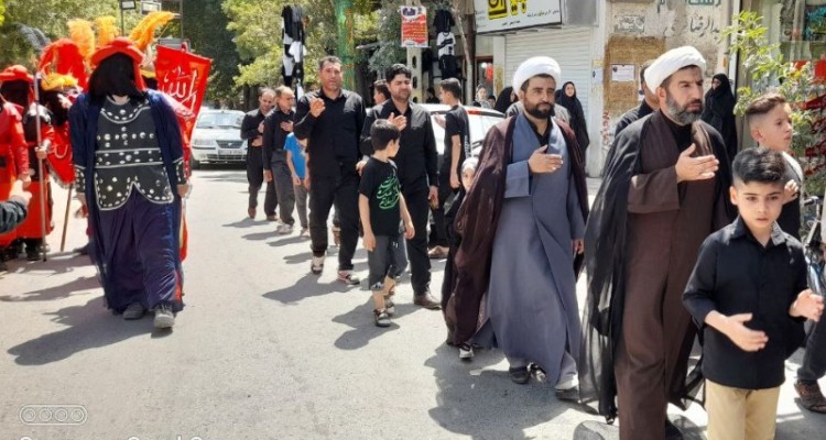 برگزاری مراسم عزاداری تاسوعای حسینی در هرسین+فیلم و تصویر