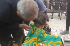 استقبال از پرچم و خدام رضوی در هرسین