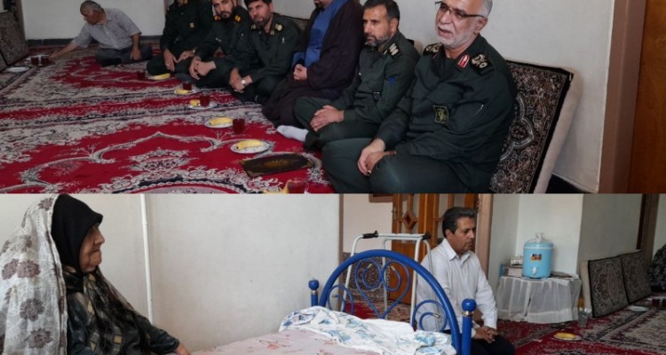 دیدار فرمانده سپاه حضرت نبی اکرم ص با خانواده شهید الماسی فرد