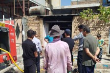 آتش سوزی یک منزل مسکونی در شهرک شمالی هرسین