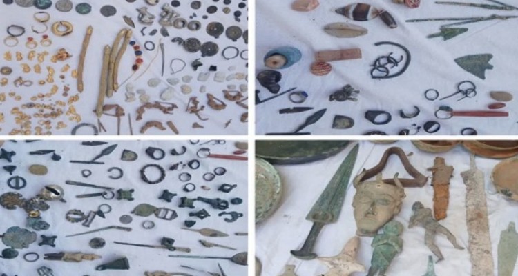 کشف یک هزار و ۱۸۸ قطعه اشیای تاریخی در هرسین