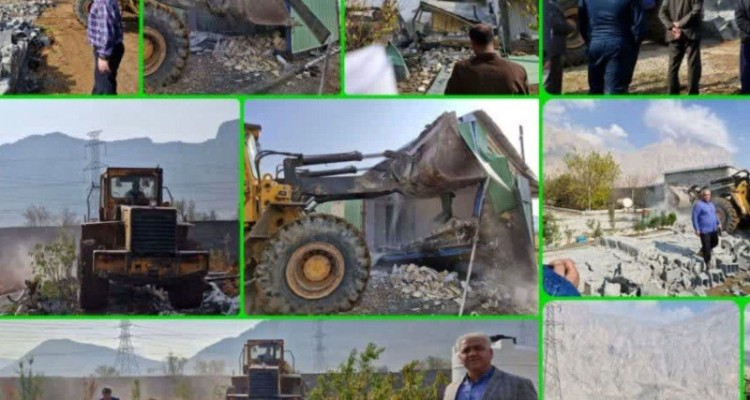 تخریب ۹ مورد ساخت و ساز غیرمجاز در بیستون