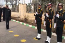 استقبال فرماندار هرسین از سردار حاجیان فرمانده انتظامی استان کرمانشاه